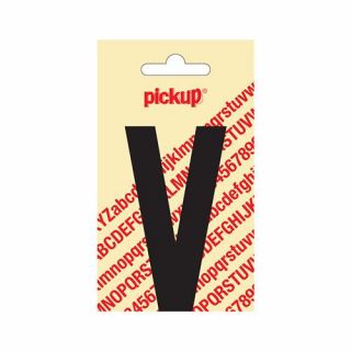 Pickup - Plakletter Nobel 90mm zwart - V