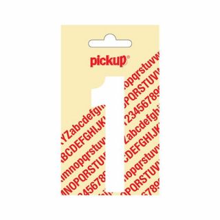 Pickup - Plakcijfer Nobel 120mm wit - 1