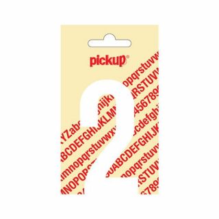 Pickup - Plakcijfer Nobel 120mm wit - 2