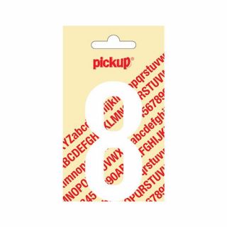 Pickup - Plakcijfer Nobel 120mm wit - 8