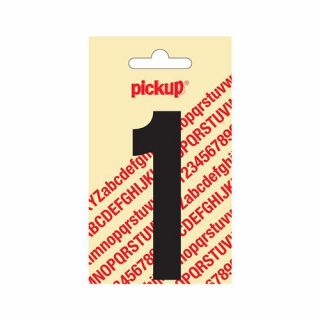 Pickup - Plakcijfer Nobel 150mm zwart - 1