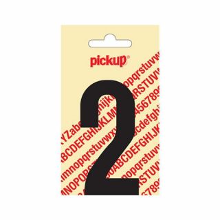 Pickup - Plakcijfer Nobel 150mm zwart - 2