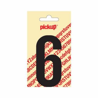 Pickup - Plakcijfer Nobel 150mm zwart - 6