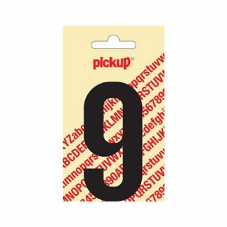 Pickup - Plakcijfer Nobel 150mm zwart - 9