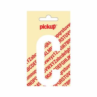 Pickup - Plakletter Nobel 150mm wit - C