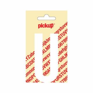 Pickup - Plakletter Nobel 60mm wit - U