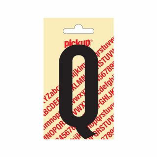 Pickup - Plakletter Nobel 60mm zwart - Q