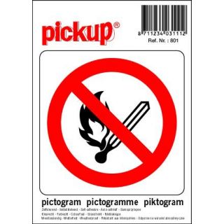 Pickup - Pictogram 100x100 P801 Vuur Vlam Verbod.