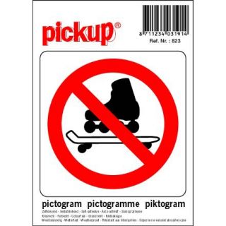 Pickup - Pictogram 100x100 PA823 Verbod Rollerskates.