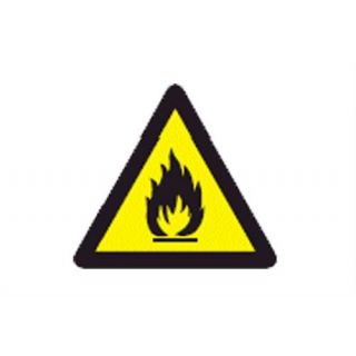 Pickup - Pictogram zijde 20cm ontvlambare stof.