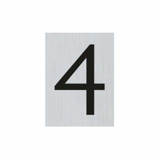 Pickup - Bord Alulook Cijfer 4 - 44x60 mm zelfklevend
