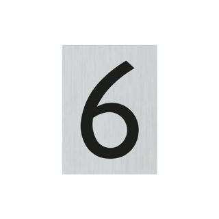 Pickup - Bord Alulook Cijfer 6 - 44x60 mm zelfklevend