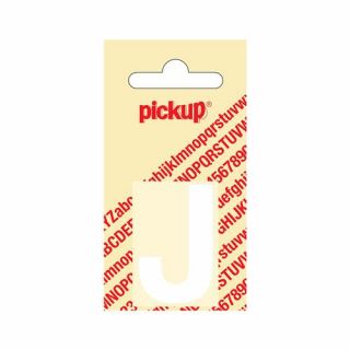Pickup - Plakletter Helvetica 40 mm wit - J