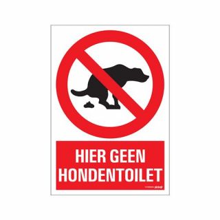 Pickup - Bord Hier geen hondentoilet - 230x330 mm