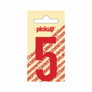 Pickup - Plakcijfer Nobel 150 mm rood - 5