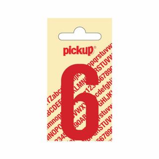 Pickup - Plakcijfer Nobel 150 mm rood - 6