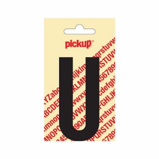 Pickup - Plakletter Nobel 200mm zwart - U