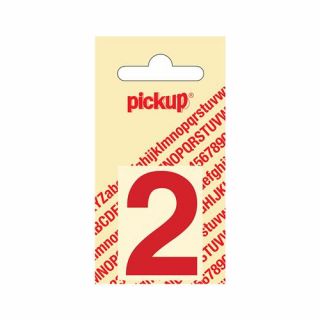 Pickup - Plakcijfer Helvetica 40 mm rood - 2