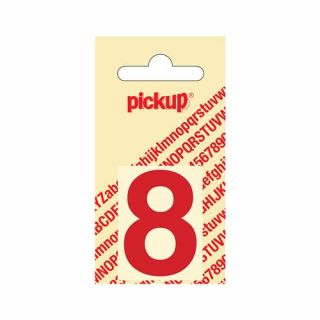 Pickup - Plakcijfer Helvetica 40 mm rood - 8