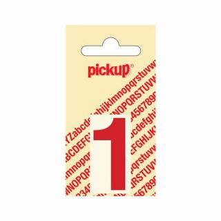 Pickup - Plakcijfer Helvetica 60 mm rood - 1