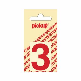 Pickup - Plakcijfer Helvetica 80 mm rood - 3