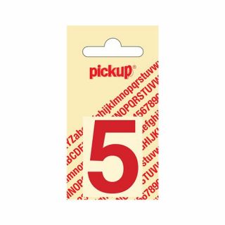 Pickup - Plakcijfer Helvetica 80 mm rood - 5