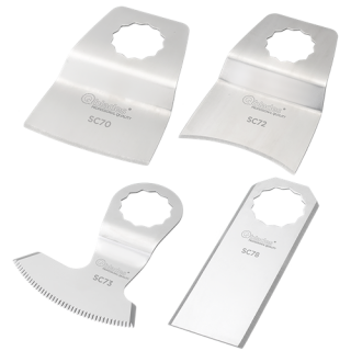 Qblades - Messenset RVS voor kit en lijm 4-delig