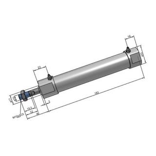 SMC - RVS Cilinder dubbelwerkend, 25x100mm