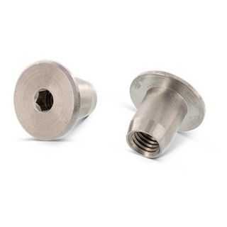 S+P - Hulsmoer platkop met inbus M6x10 RVS-A1