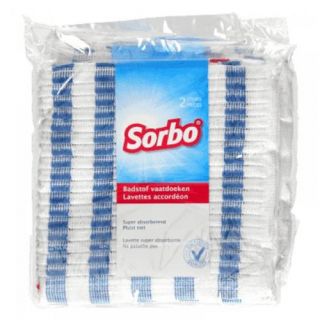 Sorbo - Badstofvaatdoek streep 35x35cm 2-st.