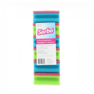 Sorbo - Schuursponsen met handgreep colour 6-st.