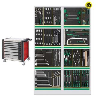 Stahlwille - Gereedschapswagen rood met 257-dlg. set
