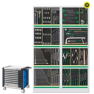 Stahlwille - Gereedschapswagen wit met 257-dlg. set