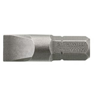 Stahlwille - 1/4" C6,3 Schroefbit sleuf, 1,2x6,5x25mm