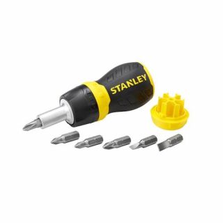 Stanley - Multibit Stubby Schroevendraaier met ratel