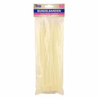 Tack - Bundelbandje 4,8 x 450mm 100st transparant