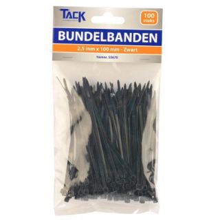 Tack - Bundelbandjes 2,5 x 100mm 100st zwart