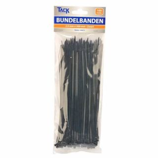 Tack - Bundelbandje 2,5 x 160mm 100st zwart