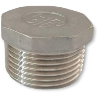 Huismerk - Rvs stop zeskant 3/8'' buitendraad