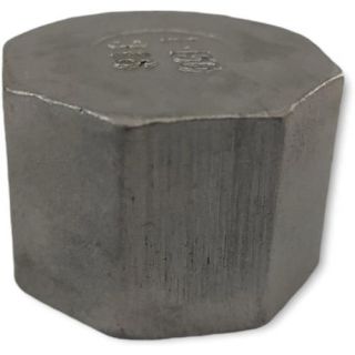 Huismerk - Rvs kap zeskant 1/4'' binnendraad.