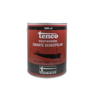 Tenco scheepslak, zwart 5ltr. (teervrij)