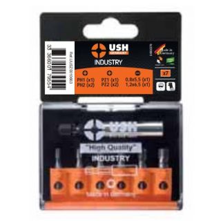 USH - Bitset flatbox "INDUSTRY" Torx, 7-delig.