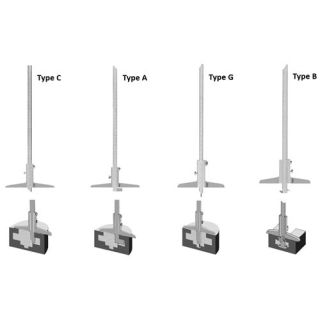 Vogel - Dieptemeter, 150/100mm met verwisselbare punt, G