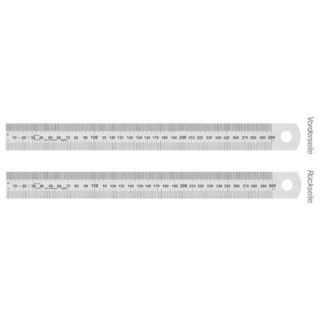 Vogel - RVS liniaal dubbelzijdig, 500x30x1,0mm