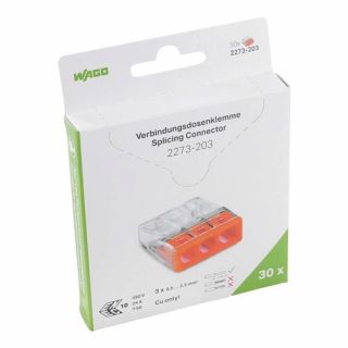 Wago - 3-voudig lasklem mini 0.5-2.5mm² - 30 stuks blister