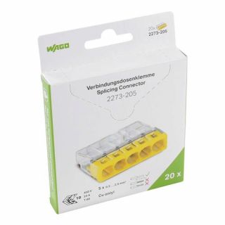 Wago - 5-voudig lasklem mini 5x0.5-2.5mm² - 20 stuks blister