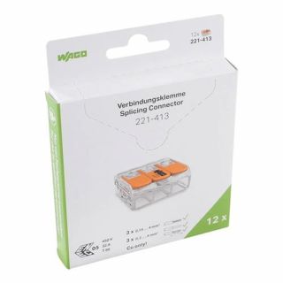 Wago - 3-voudig verbindingsklem t/m 4mm² 12 stuks in blister
