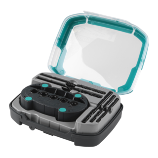 Wolfcraft - Universeelboorset met boorhulp