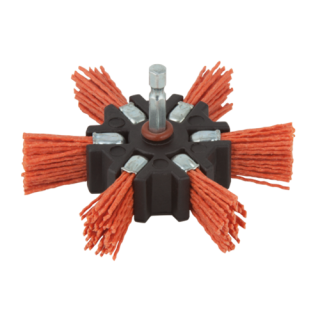 Wolfcraft - Nylondraad-waaierborstel, agressief 100mm