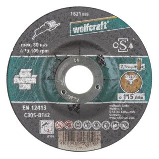 Wolfcraft - Doorslijpschijven voor steen gebogen, 115mm 5x